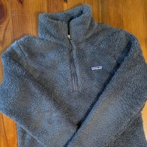 Patagonia Los Gatos Fleece 1/4 Zip Pullover Sweater Smolder Blue